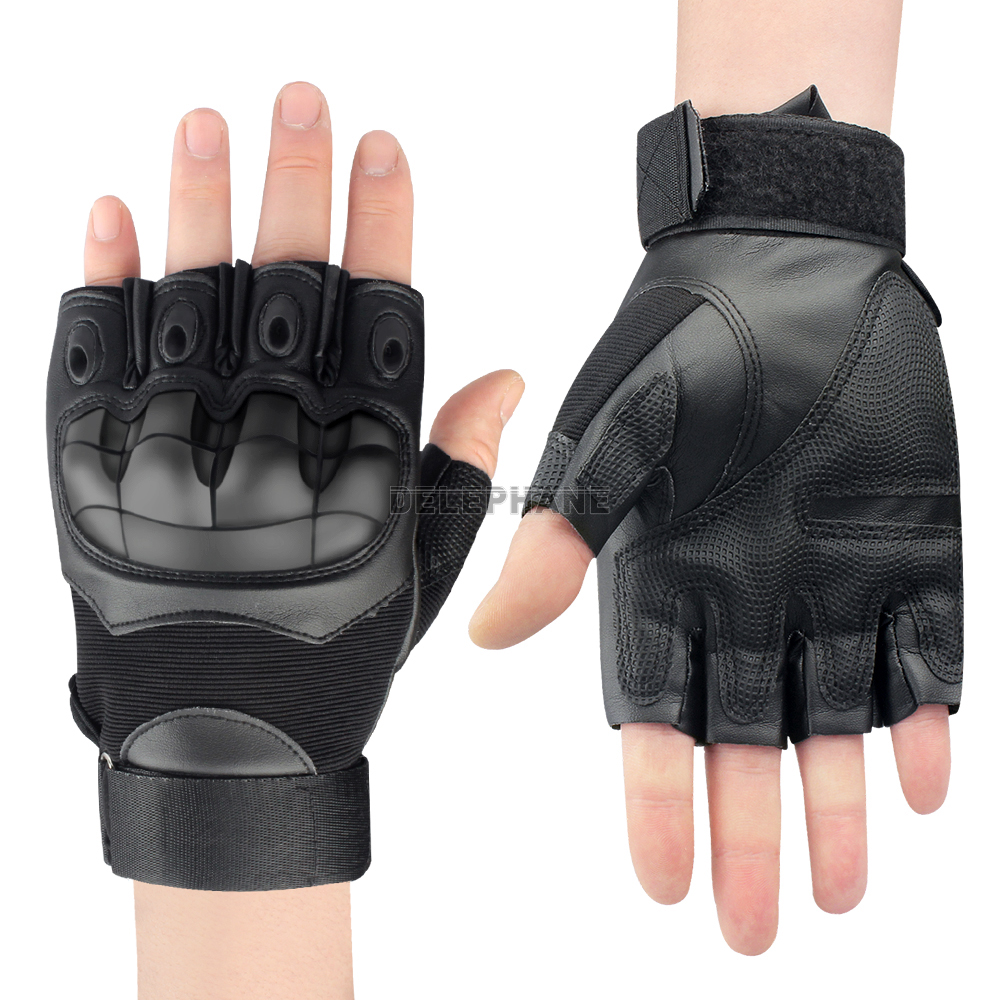 

Hard Knuckle Leather Tactical Gloves Military Touchscreen Full Finger Fingerless Driving Motorcycle Army Winter Cycling Mittensg