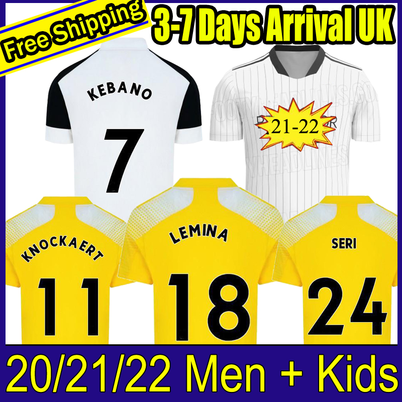 

20 21 22 MITROVIC CAIRNEY soccer jerseys 2021 2022 Knockaert SERI LEMINA ANGUISSA HOME AWAY YELLOW men +kids kit