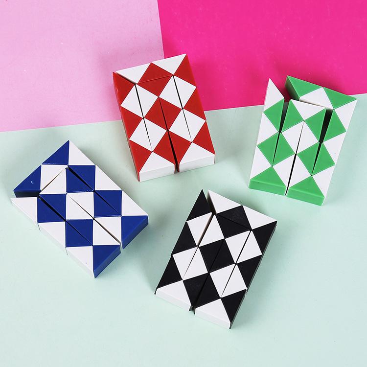

XMY Magic Snake Ruler Puzzle 24 Speed Antistress Cube Twist Snake Folding Educational Toy kids child Magic Ruler Cube