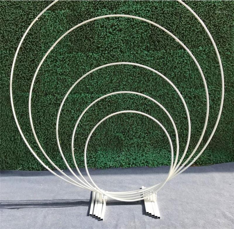 

Party Decoration Wedding Arch Door Background Wrought Iron Shelf Decorative Round Flower Frame Christmas