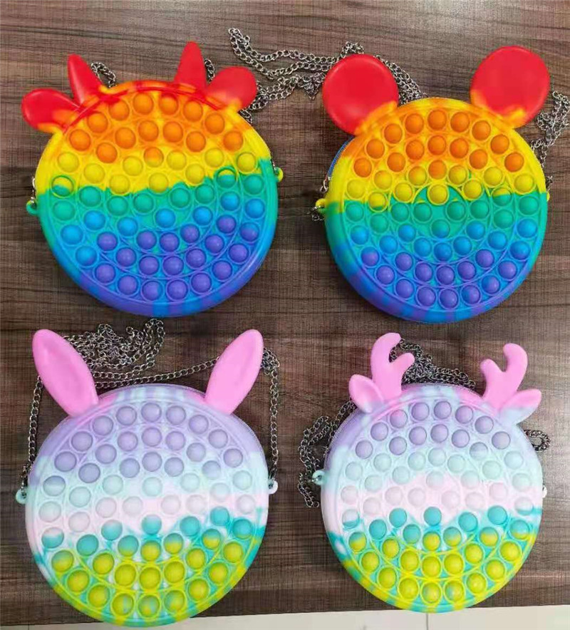 

Toy Music Fashion Finger Bubble Female Bag Puzzle Camouflage New Student Decompression Toys Bags Animal Style