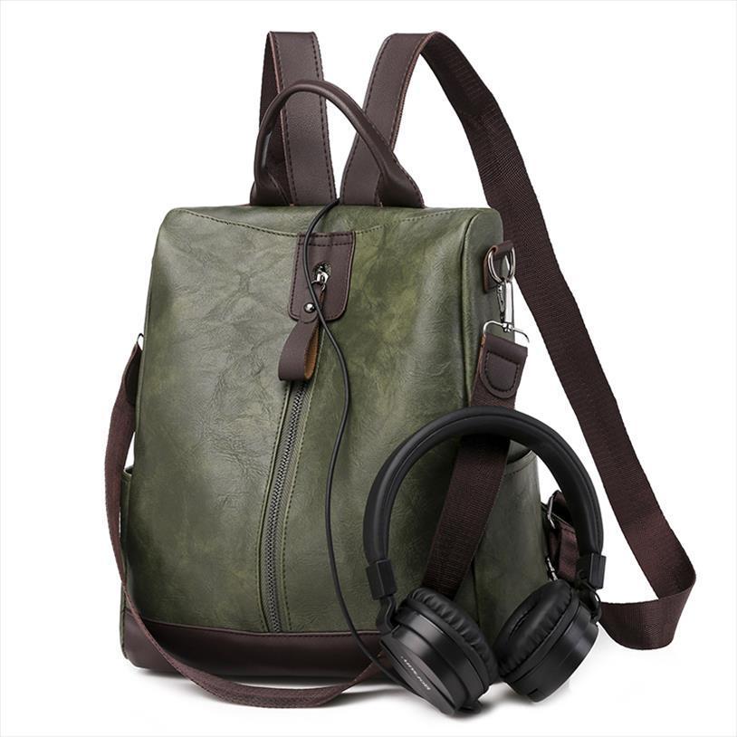 

Winter Women Leather Backpacks Casual School Backpack For Teenager Girl Large Capacity Multifunction Mochila Mujer