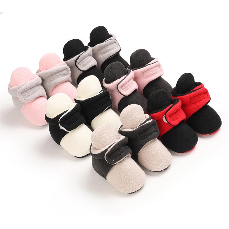 

Boots Neonatal Comfortable Soft Cotton Cloth To Keep Warm In Winter Leisure Baby 0 18 Months The First Toddler Shoes, Black;grey