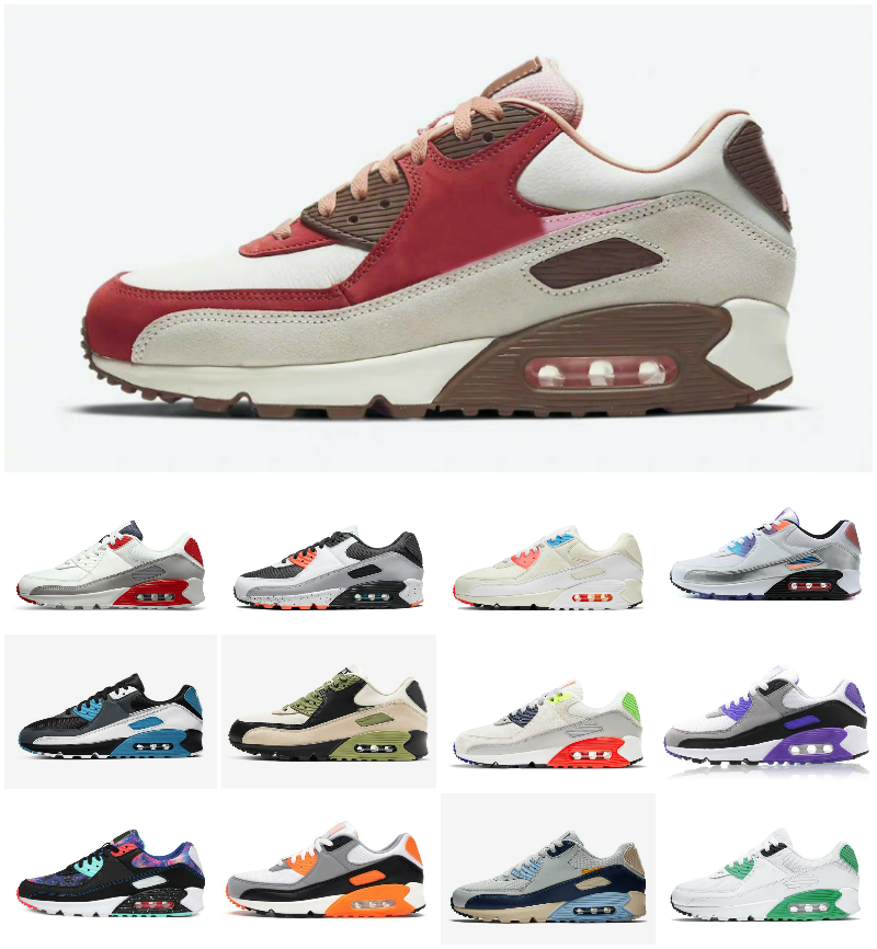 

90 running shoes men women chaussures 90s OG NRG Bacon Camo UNC USA Volt Grape Solar Flare Cool Grey Dancefloor Green Supernova mens trainer