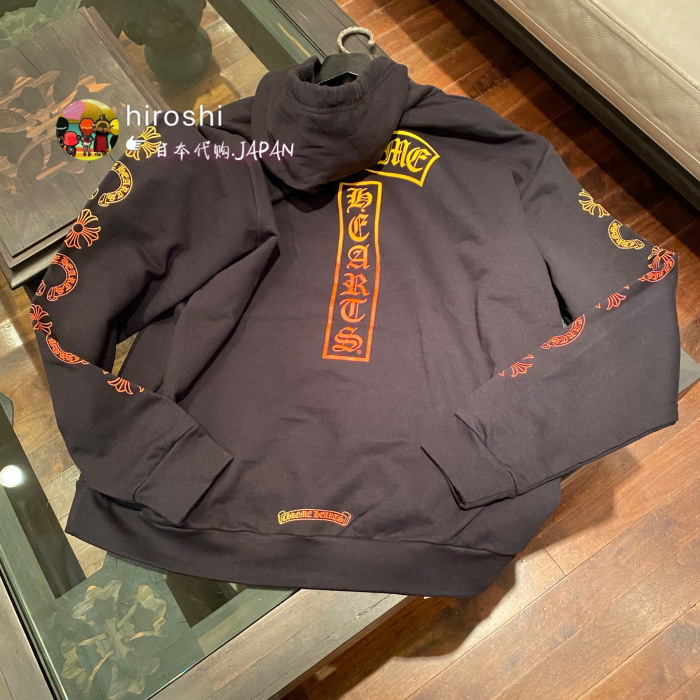 

Hoodie Hiroshigo hearts chrome 21ss rainbow for men and women 8T7B, Black