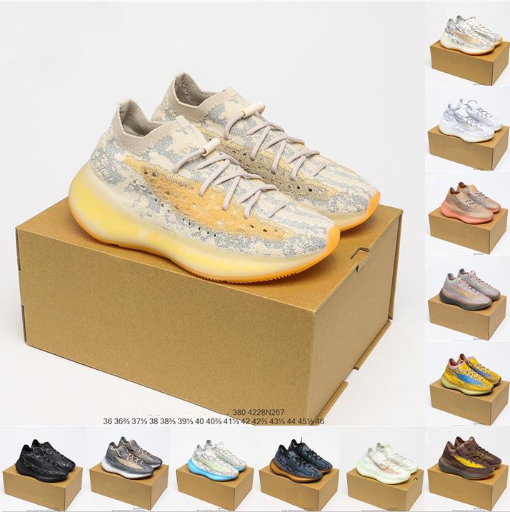 

Top Quality Originals kanye 380 Hylte Glow Running Shoes Covilette west 380s man mans Alien Mist 3M Reflective calcite blue oat Yecoraite woman lady Sneakers, 11