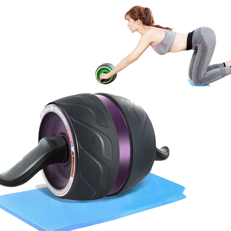 

Fitness Ab Rollers Automatic Rebound Abdominal Wheel Gym Household Workout Equipment Widen Silent Waist Body Shape Belly Trainer Home Sport Roller Carver Pro Core, Color