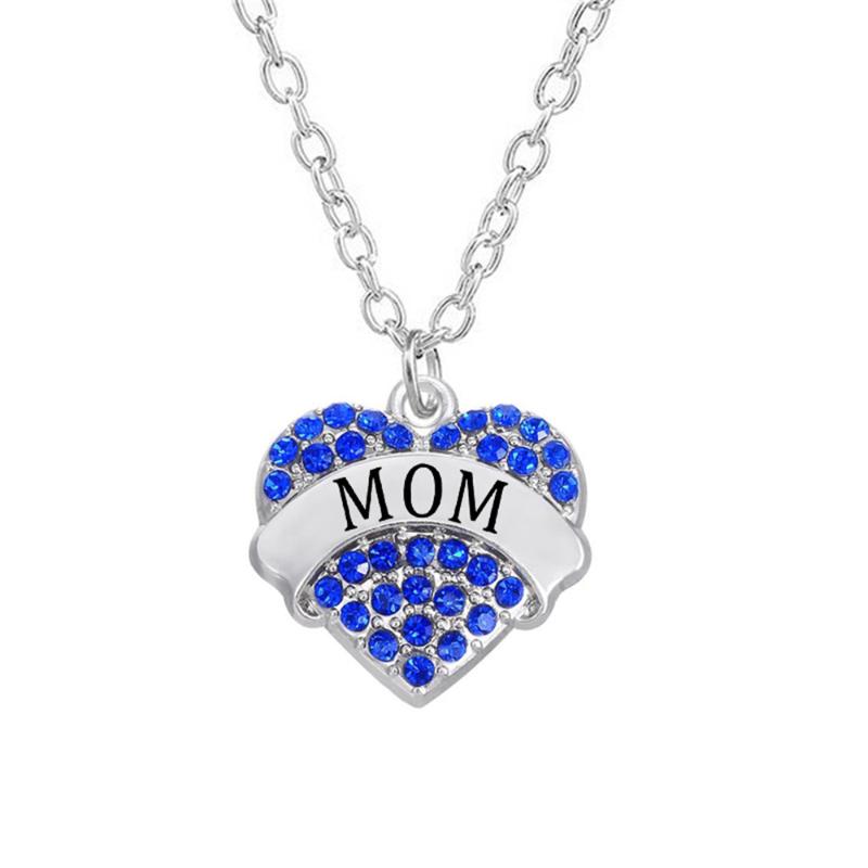 Pendant Necklaces Mother&#039;s Day Mother Birthday Hearts Mom Charms Crystal For Female-image-697624327