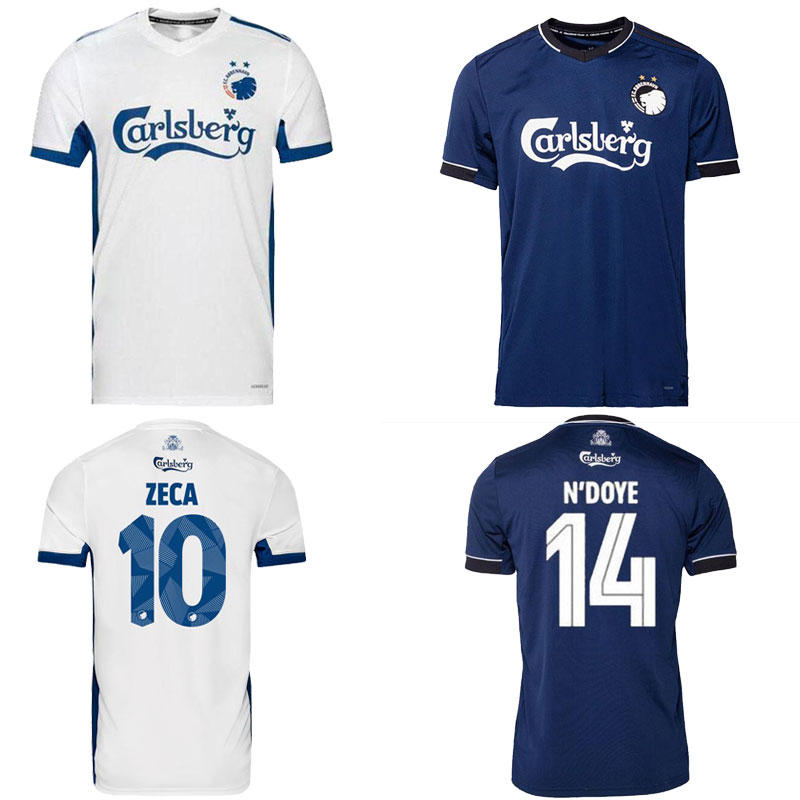 

2021 Copenhagen soccer jerseys 20 21 Home #10 ZECA Shirt #14 N'DOYE #29 SKOV Customized Away football uniforms, Black;yellow