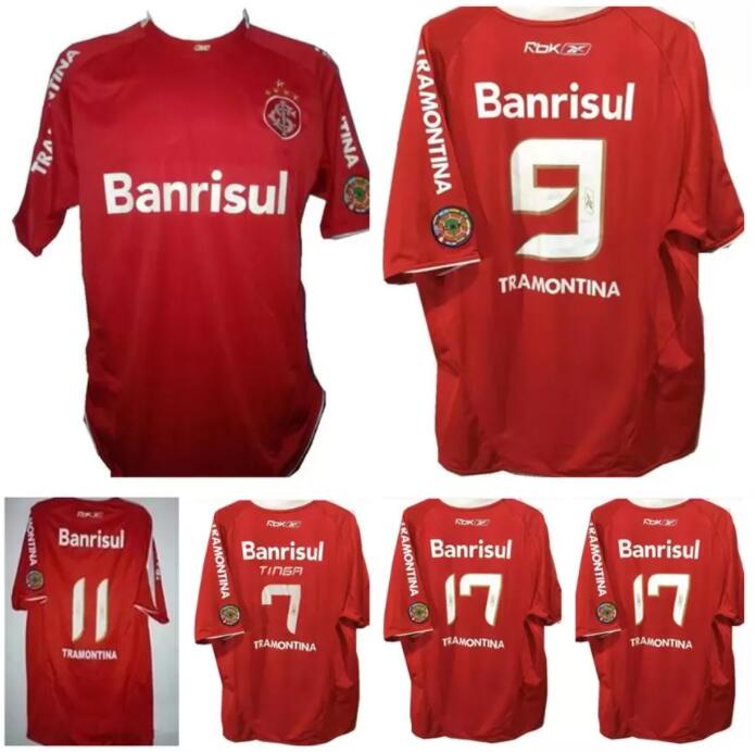 

2006 Internacional retro soccer jersey Libertadores champion classic jersey 06 07 TINGA IARLEY R.SOBIS FERNANDAO vintage football Camisa, Blue
