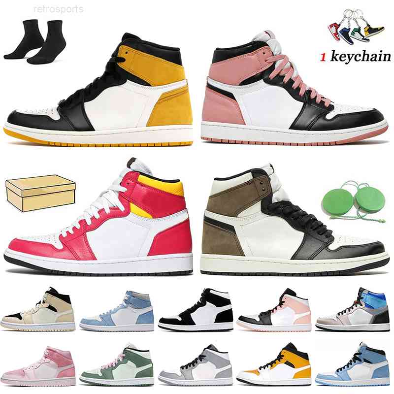 

Women Mens Top Fashion 1 1s Basketball Shoes Jumpman High OG Yellow Ochre NRG Rust Pink Light Fusion Red Dark Mocha, B6 mid to my first coach 36-46