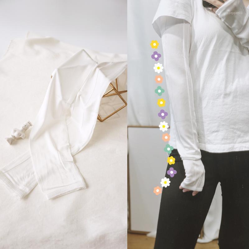 

Scarves Skin-friendly Breathable Solid Color Silk Sleeve Women's Mulberry Sunscreen Arm Guard Outdoor Men's Cover