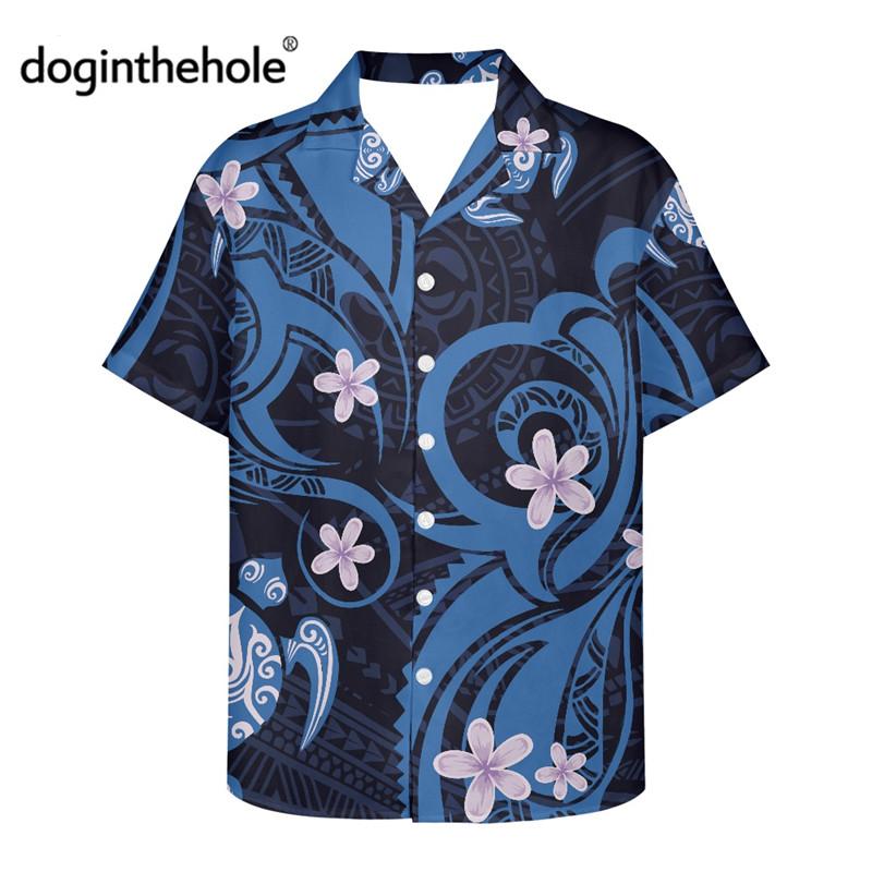 

Men's Casual Shirts 2022 Shirt Summer Oversized Short Sleeve Blouse Top For Male Polynesian Plumeria Pattern Hawaiian Button Beach, Ysfc0915f16