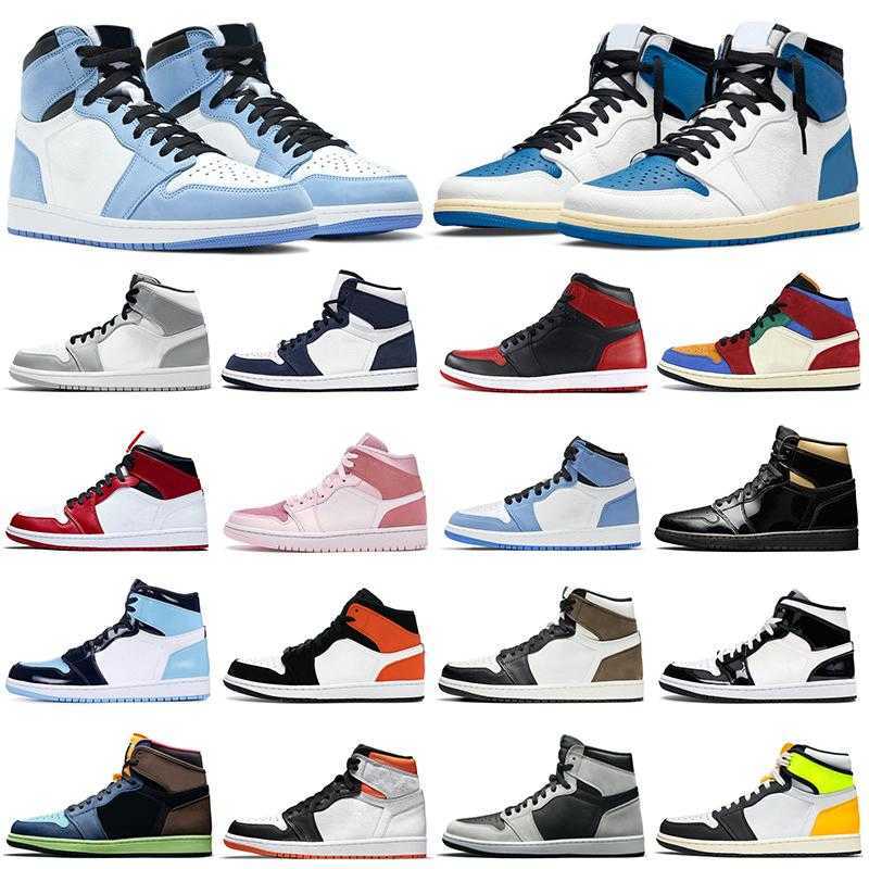 

Fearless Nakeskin J1 1s Men Retro ball Shoes Obsidian UNC Twist Shattered Backboard Pine Green Ture Shadow Women Sneakers