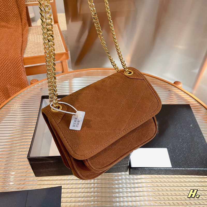 

2021 Fashion Famous Luxury Designer Niki Velvet Bags Mini Flap Multi Pochette Gold/Aged Hardware Chain Cross Body Shoulder Large channel Purse Handbags 22*7*17CM, Brown
