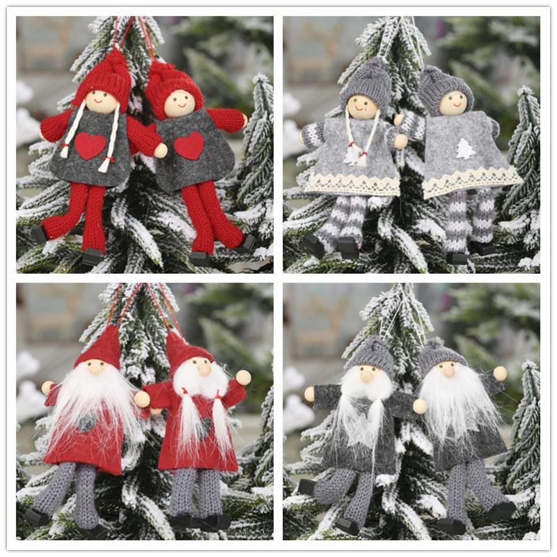 

Christmas Decorations 2Pcs/lot Tree Decoration Gnome Doll Hang Ornament Year 2022 Decor For Home Navidad Noel Gifts