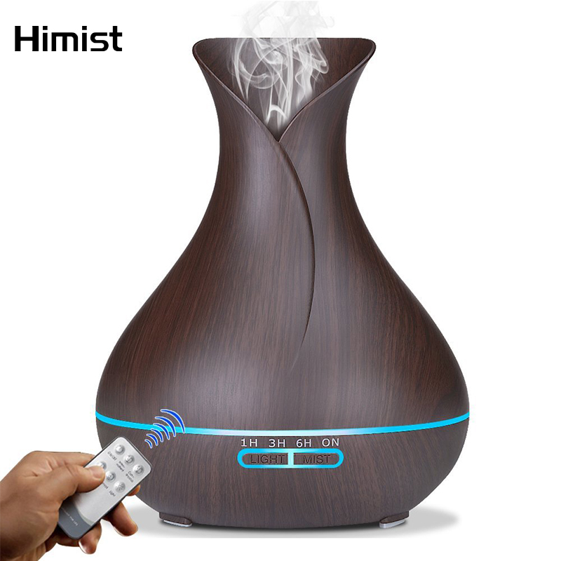 

Aromatherapy Humificador Oil Diffuser Ultrasonic Mist Maker Fogger with LED Lamp Wood Grain Air Aroma Humidifier Humificadores