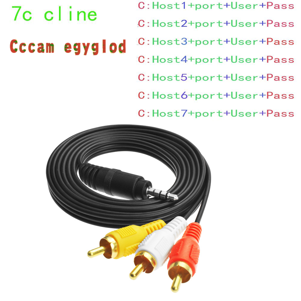 

Cccam Europa DVB-S2 Full AV cable wire HD Europe 7 lines for 1Y satellite receiver Nova v8 v9 Super1