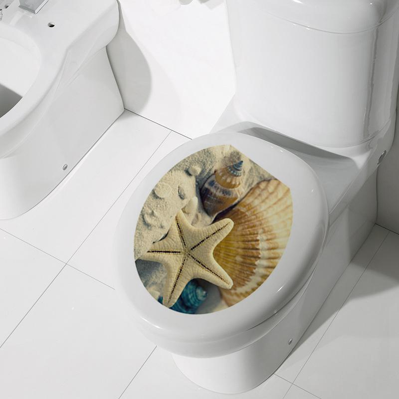 

Wall Stickers Toilet Removable Flower Summer Modern Decorative Bathroom Painting PVC Self-adhesive