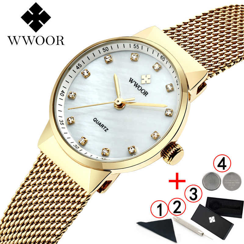 

Women Luxury Brand Watch Stylish Diamond Ladies Small Dial Stainless Steel es Relogio Feminino 210707, Silver pink