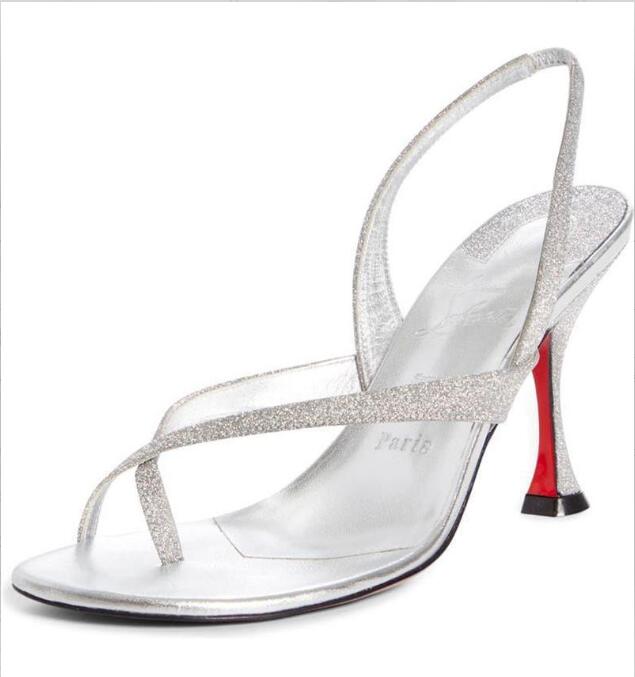 

Fresh Women's sandals Shoes Red bottom sandalies women strappy Low Heels Sexy lady Taralita modern retro styles heel flip flop fashion sandal, Black