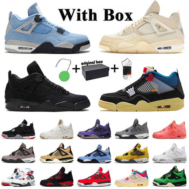 

Men's 4s Basketball Shoes Jumpman 4 Outdoor Sneakers Taupe Haze University Blue IV Cactus Jack Manila Bred Black Cat Trainers Professional Sports Men Women, D43 pure money 36-47