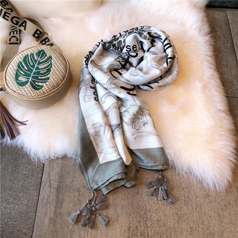 

Scarves Summer Sun Protection All-match Long Shawl Beach Air Conditioning Towel Spring And Autumn Cotton Linen Scarf Thin