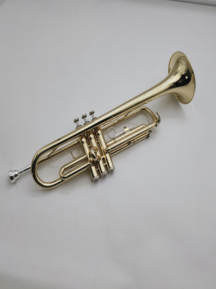 

MARGEWATE B Flat Trumpet Brass Plated Phosphor Bronze Material Professional Musical Instrument With Case Golves Accessories