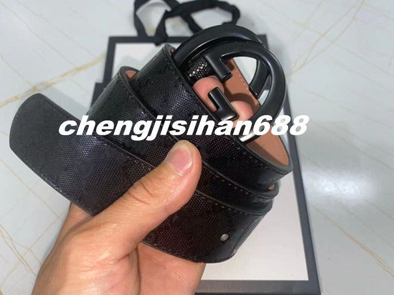 

2021 copper buckle fashion leather 3.8cm belt, designers for men and women to create free delivery 105-120cm box, Black;brown