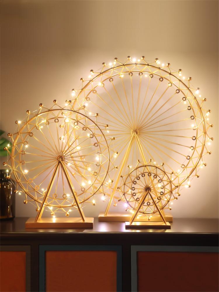 

Night Lights Nordic Iron Ferris Wheel Light Handicrafts Kids For Christmas Gifts Living Room Bedroom Home Decor Luminaria