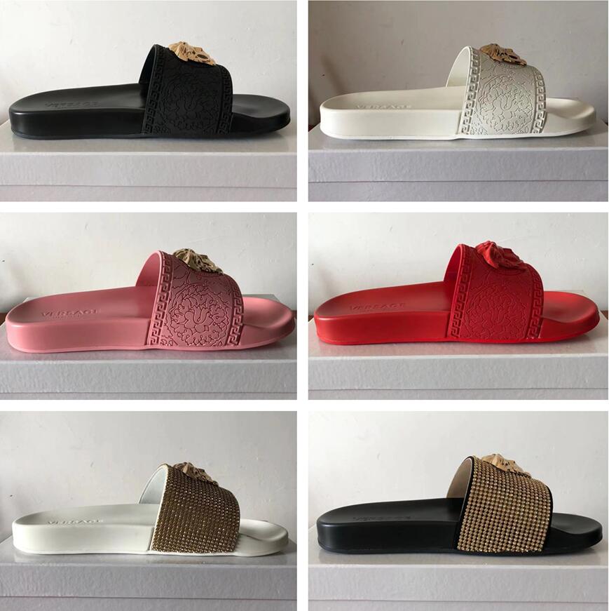 

2088 Latest highs quality leather slipper fashions men and women sandals slippers high heels brand sneakers fashion casual size 35-45