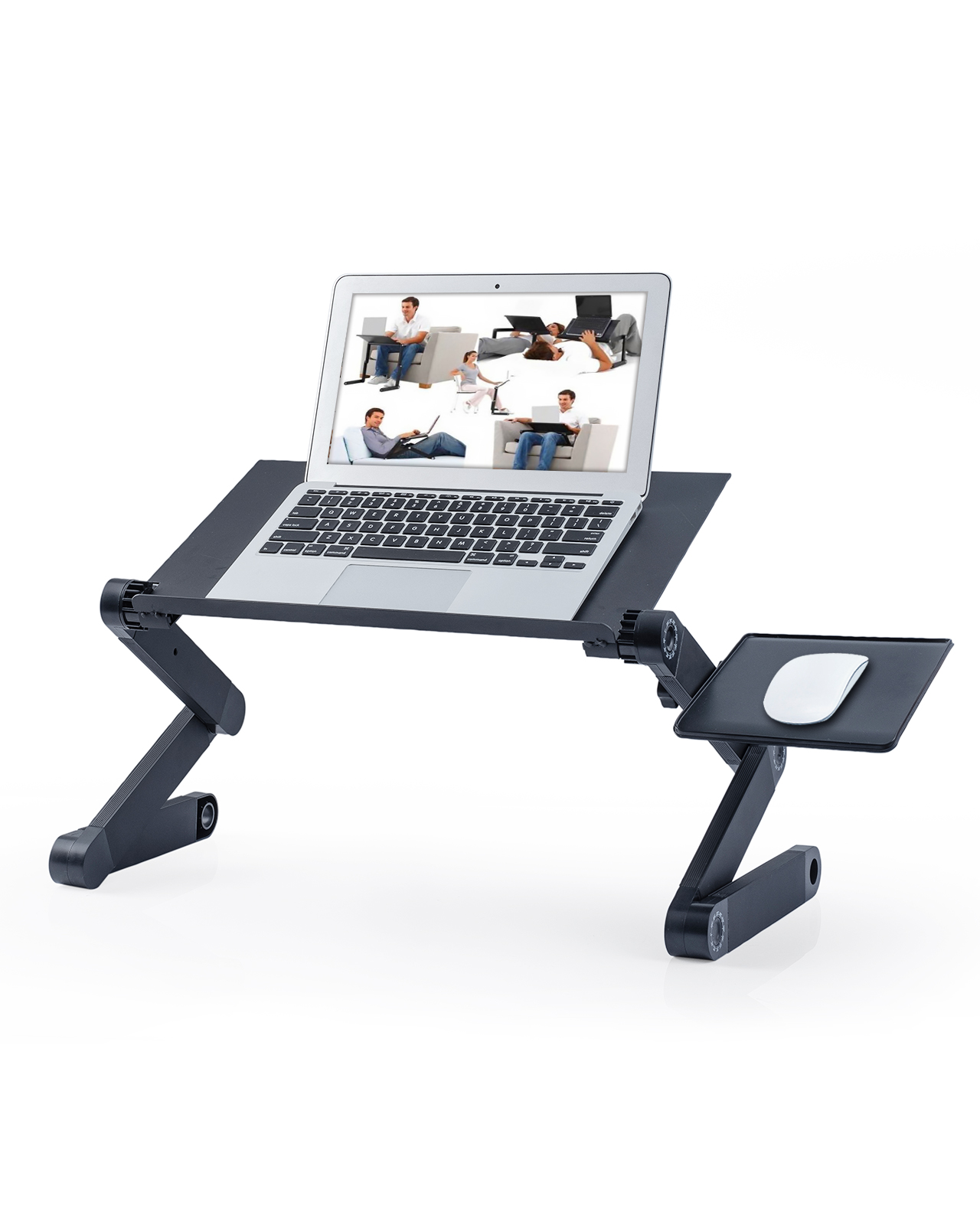 

Adjustable Height Laptop Stand for Bed Portable Desk Foldable Table Workstation Notebook RiserErgonomic Computer Tray Reading Holder Standing Aluminum alloy