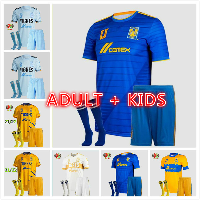 

Adult kids kit 21 22 Tigres home soccer jerseys 7 stars Thailand Quality 2021 2022 GIGNAC Away Camiseta de Foot Maillot Shirt VARGAS DAMIAN Football Shirts