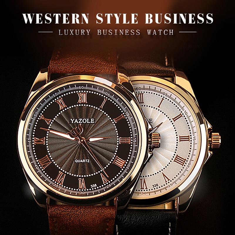 

Wristwatches YAZOLE 2021 Mens Watches Top Quartz Watch Men Business Luminous Waterproof Wristwatch Clock Relogio Masculino, White black