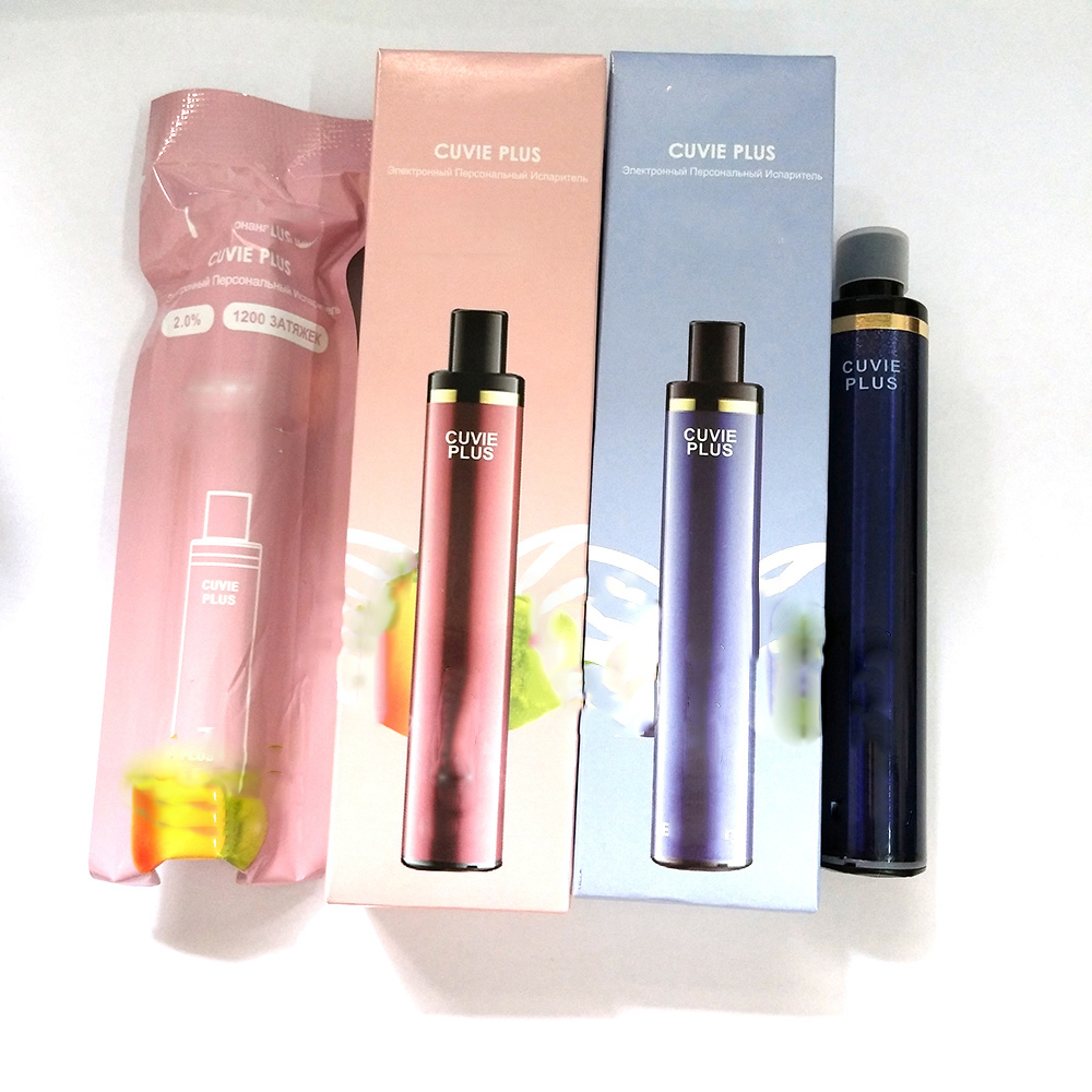 

CUVIE PLUS Disposable E-cigarettes 1200 Puffs Vape Pen Pod Device Kit 950mAh Battery 5ml Capacity Different Colors Puffbar XXL
