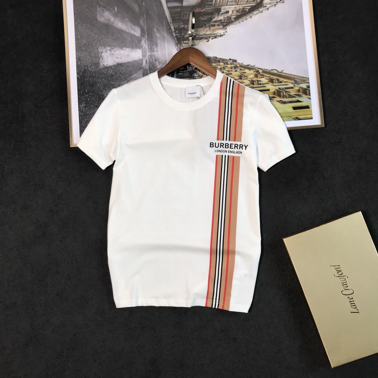 

2021 Europe station spring and summer new B family short sleeve t-shirt men's casual round neck half sleeve men's basic T-shirt fashion, White;black