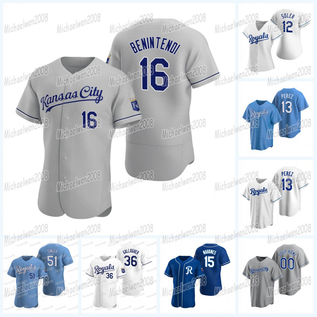 

Men Women Youth 13 Salvador Perez Kansas City 16 Andrew Benintendi Jersey 7 Bobby Witt Jr. Jorge Soler Whit Merrifield Carlos Santana Ryan McBroom Nicky Lopez, Men flexbase