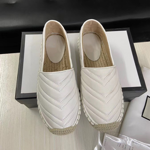 

2021 Women Espadrilles Loafers Shoe Real Lambskin Trainers Slip-on Canvas Flat Casual Shoes Lady White Black Outdoor Rubber Bottom Sneakers, Color 1