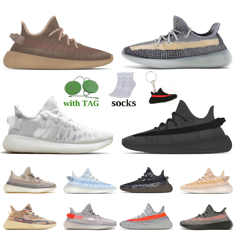 

Fashion MX Rock V2 Kanye Running Shoes Men Womens Beluga Reflective Mono Clay Ice Mist Black White Ash Blue Stone Pearl Tail Light Trainers Sneakers, A12 ash pearl 36-48