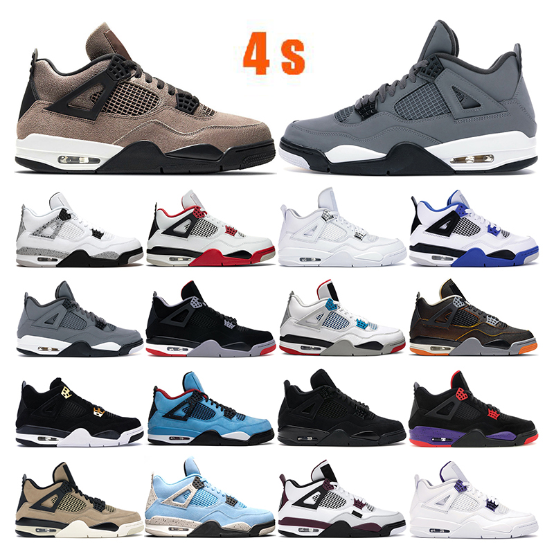 

mens basketball shoes 4s jumpman 4 University Blue Taupe Haze black cat fired red White cement Paris women sport sneakers trainer outdoor, 8 purple mw