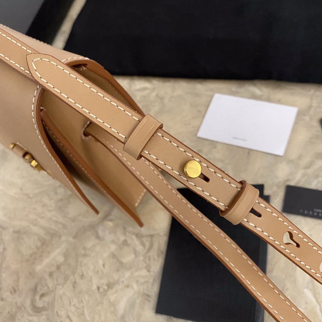 

Kaia fashion retro ladies bag minimalist style cowhide material adjustable shoulder strap mini casual handbag