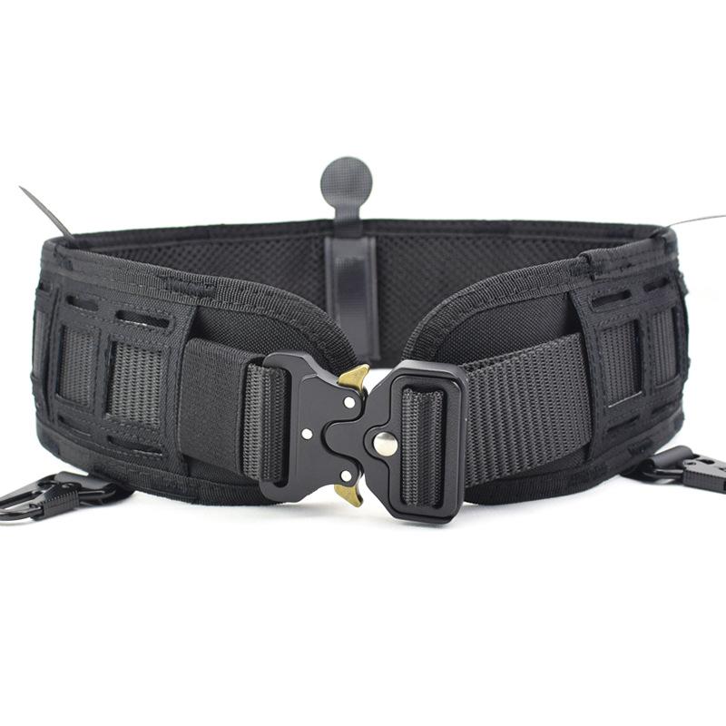 

Belts Laser Cutting Tactical Waist Belt Water Resistant Adjustable Training Waistband Support For Molle System, Black;brown