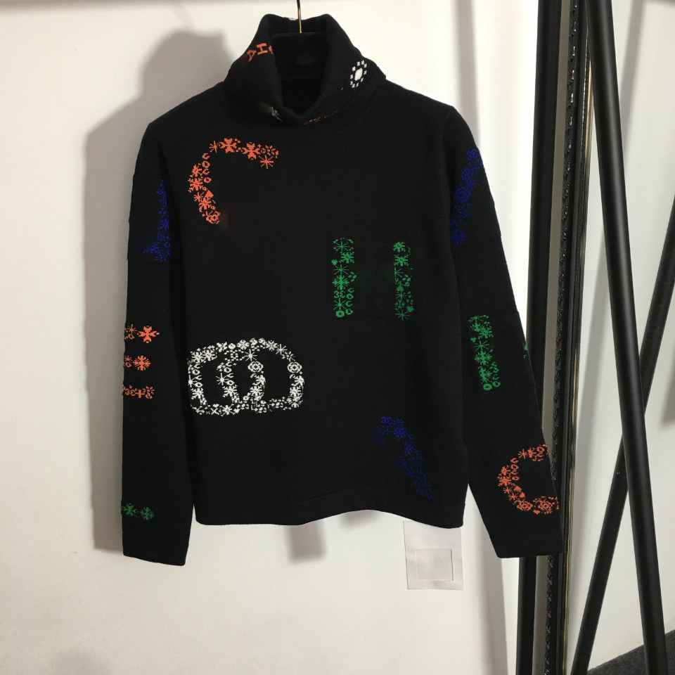 

black color Women's Sweaters new 21FW women sweatershirt winter Snowflake pattern high neck long sleeve bottoming shirtknitted coat  size, Pink