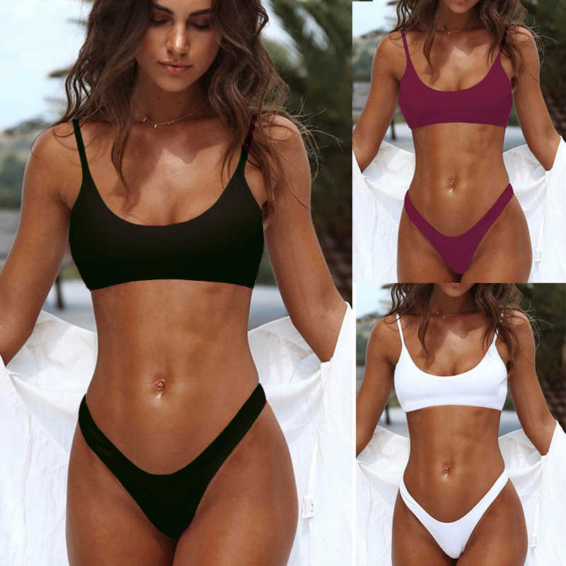 Compra Sólido Sexy Rojo Micro Bikini Conjunto Mujeres Natación Sostén  Sujetador Biquini Bañado De Dos Piezas Traje De Baño Tanga Traje De Baño  Brasileño Traje De Baño Barato | Entrega Rápida Y