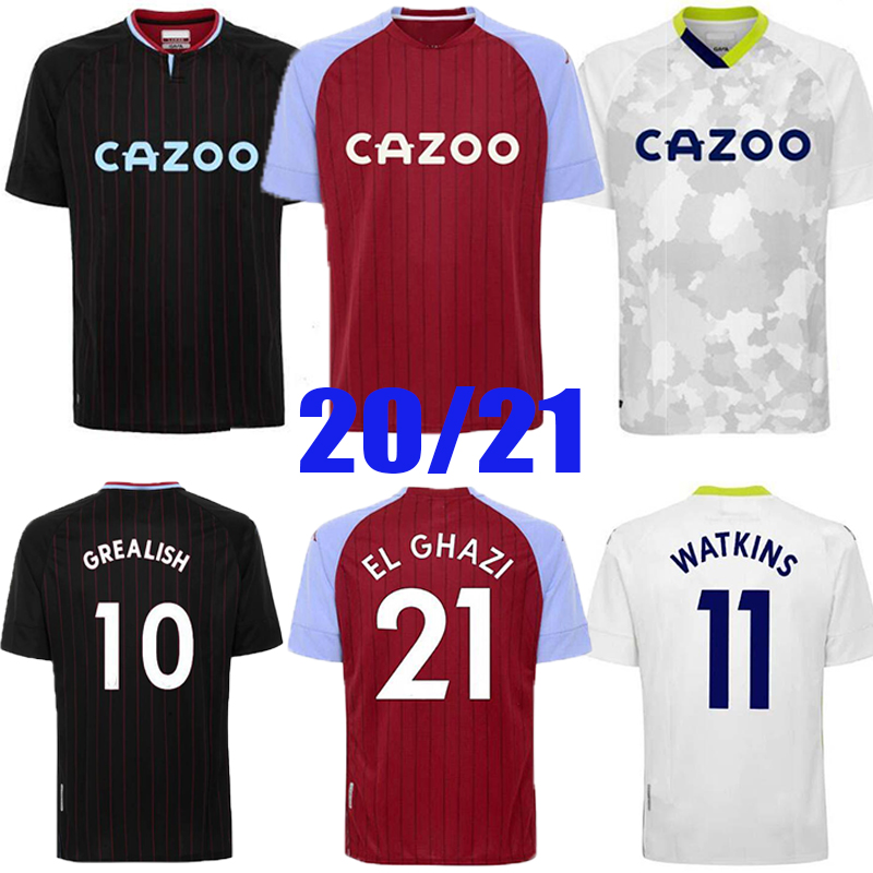 

men Aston GREALISH 2021 Soccer Jersey Villa Maillots de McGINN WESLEY HOURIHANE .TREZEGUET NAKAMBA EL GHAZI MINGS KODJIA SAMATTA TARGETT 2022 football jerseys, Home