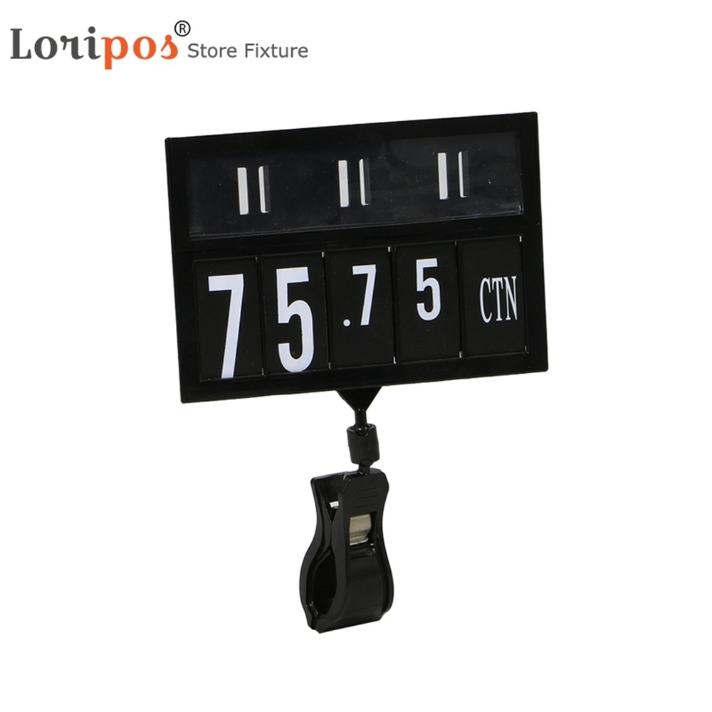 Supermarket Plastic Digital Price Display Board with Clip-image-755183524