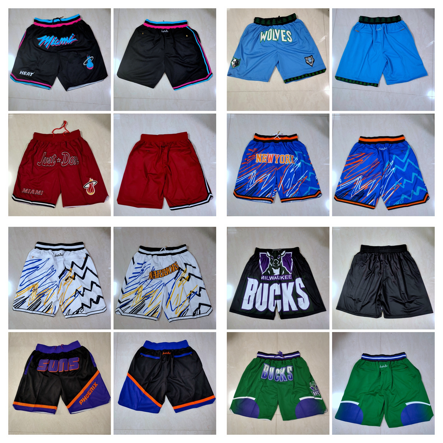 

2021 Team Basketball Short Just Don Sport Shorts Hip Pop Pant With Pocket Zipper Sweatpants Blue White Black Red Green Mens Stitched Good