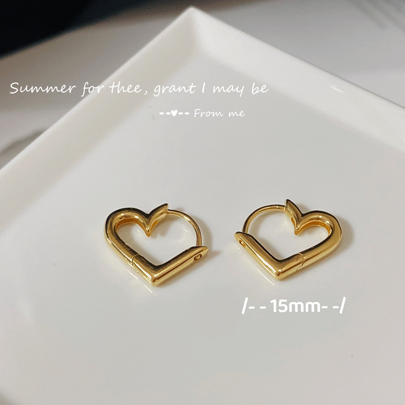

925 Silver Earring Womens Simpleness Love Heart Stud Earrings For Women Girls Rose Gold Diamond Jewelry Gold Fashion Wedding Gifts No Box