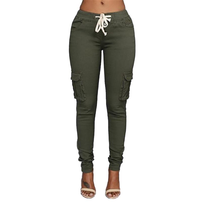 

Women' Pants & Capris Casual Women 2021 Spring Autumn Fashion Drawstring Pencil Solid Color Plus Size Tight Trousers Female Summer H737, White