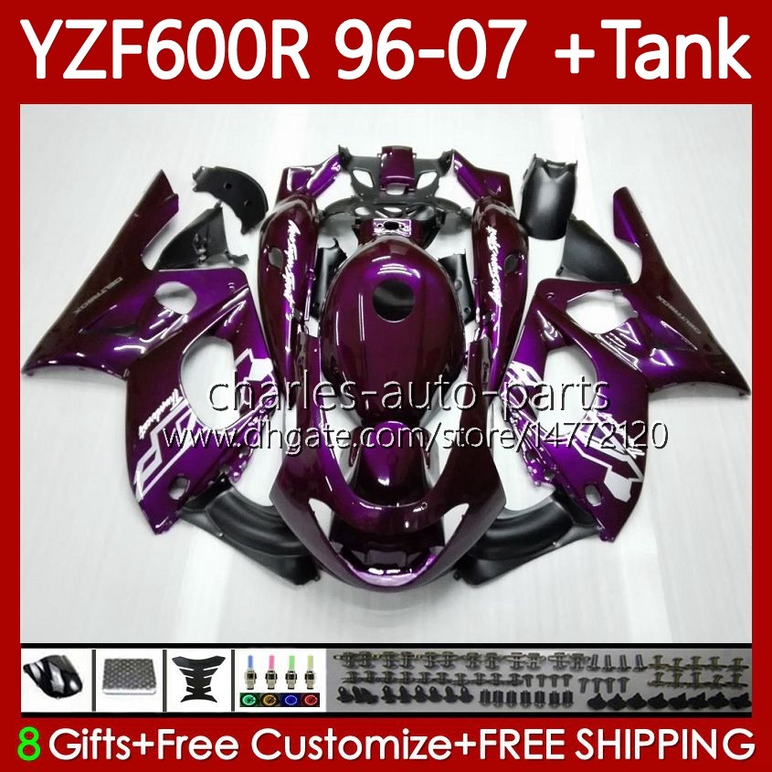 

Bodys +Tank For YAMAHA YZF600R Thundercat Dark purple YZF 600R 600 R 96-07 Bodywork 86No.44 YZF-600R 96 97 98 99 00 01 02 07 YZF600-R 1996 2003 2004 2005 2006 2007 Fairing, No. 1